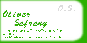 oliver safrany business card